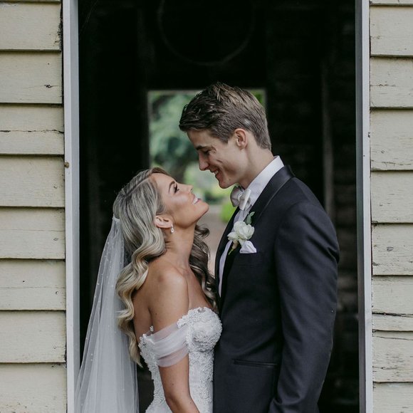 Steven Khalil Custom Crystal and Pearl Couture Dress - Picture 9 of 9